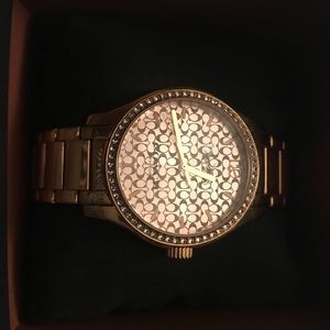 COACH - Maddy Rose Gold Pave Watch